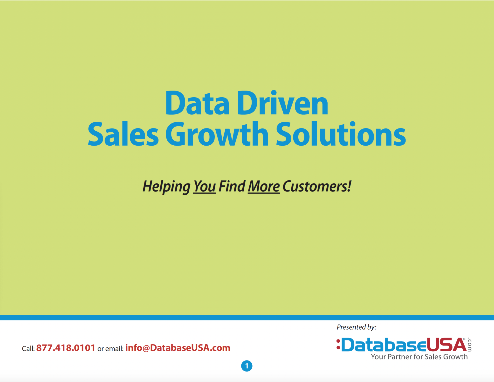 DatabaseUSA Sales Growth